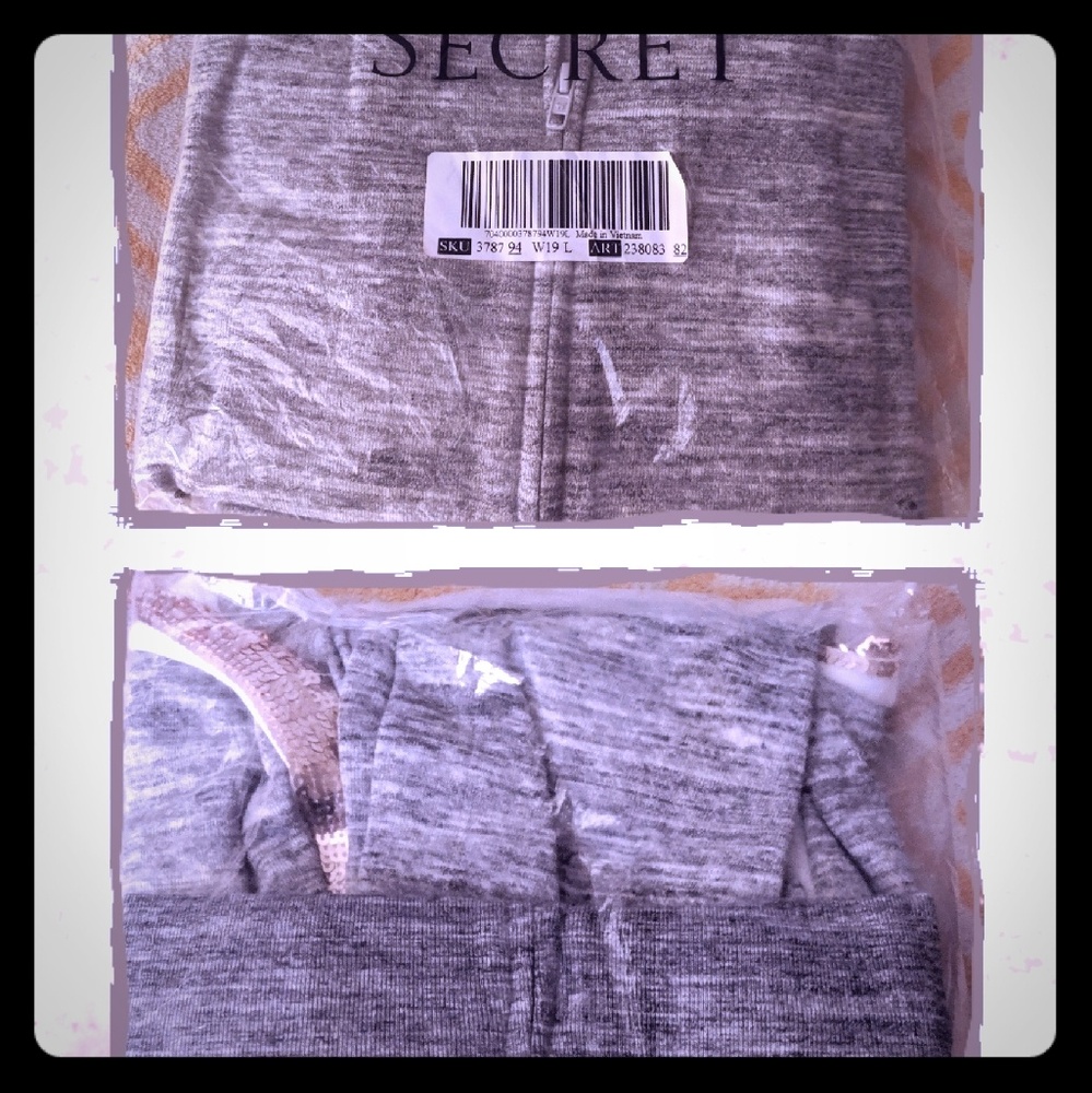 Victoria's secret pink gray sweater